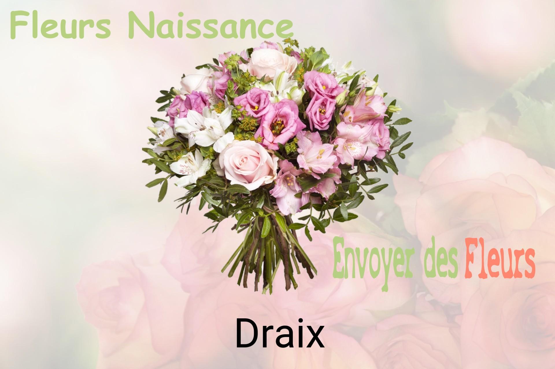 Bouquet de fleurs de naissance livré à Draix